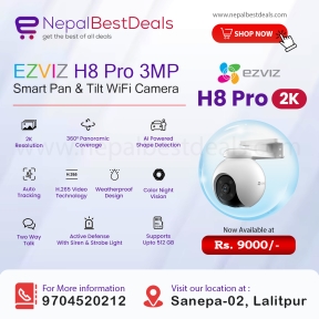 EZVIZ H8 Pro 3MP Smart Pan & Tilt Wi-Fi Camera रू9,000  · In stock